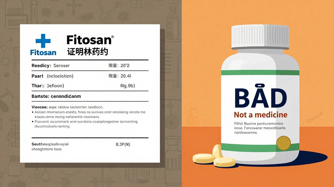 Сравнение фитопрепарата с четкой дозировкой и БАДа с надписью 'не является лекарством'.