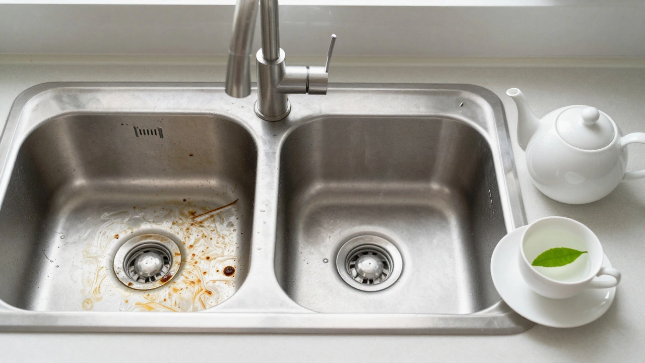 Сравнение загрязнённой и чистой раковины, символизирующее очищение организма от жиров.